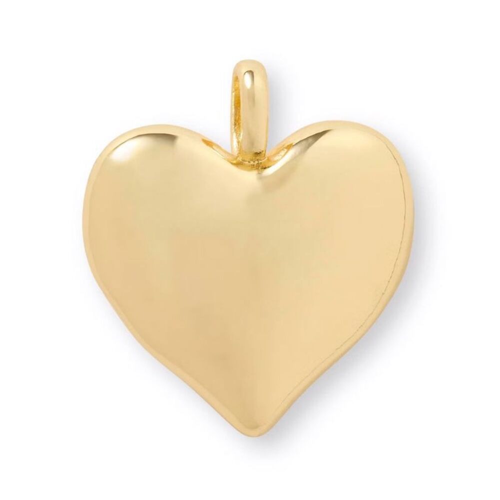The Cuddle Collab Wear & Share Charm Gold Puff Heart Charm
